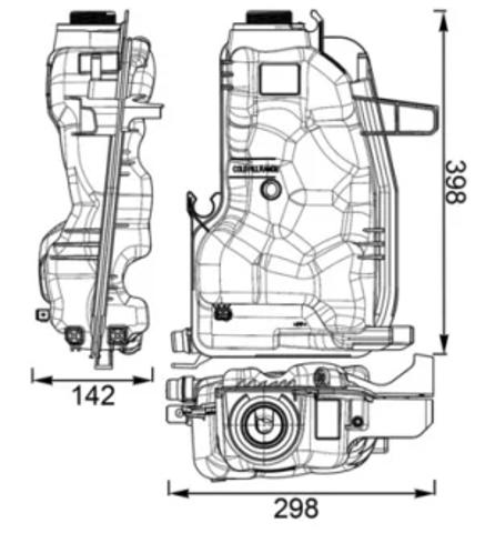  Расширительный бачок CRT76000S MAHLE
