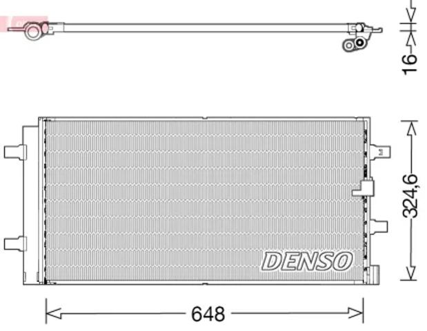 Конденсатор системы охлаждения DCN02044 DENSO