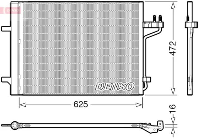 Конденсатор системы охлаждения DCN10047 DENSO