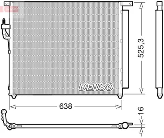 DCN10049 DENSO Радиатор кондиционера купить в Чернигов