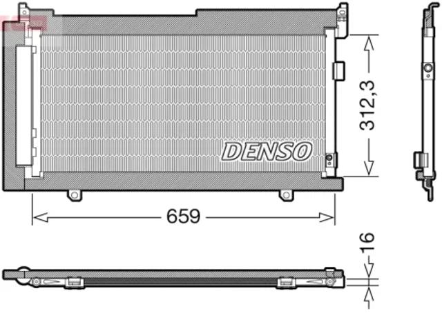 Радиатор системы охлаждения кондиционера DCN36006 DENSO