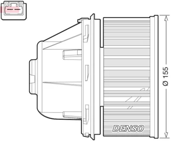 DEA10053 DENSO Мотор вентилятора печки (отопителя салона) купить в Винница