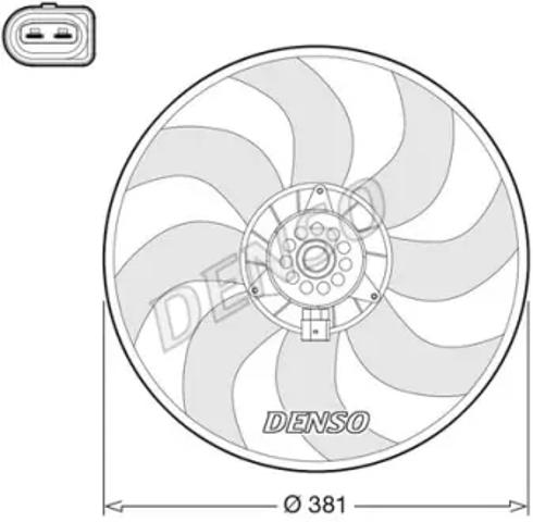 Вентилятор системы охлаждения левый DER02006 DENSO