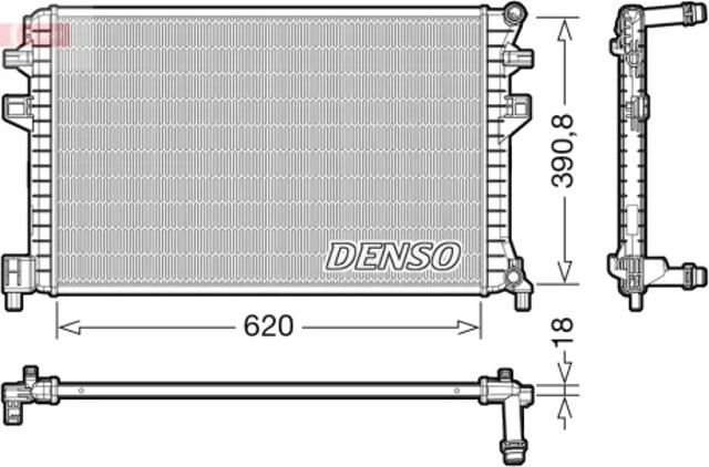 Радиатор охлаждения, дополнительный DRM02018 DENSO