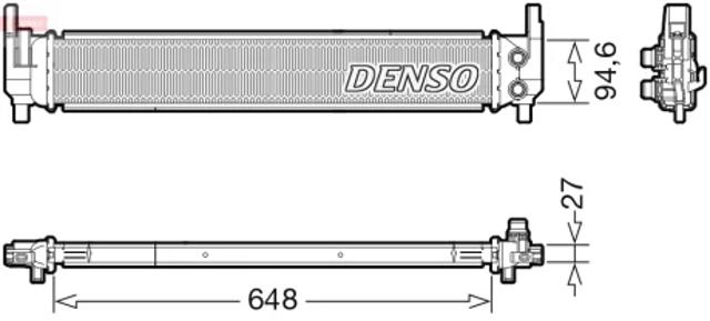 Радиатор охлаждения двигателя, дополнительный DRM02042 DENSO