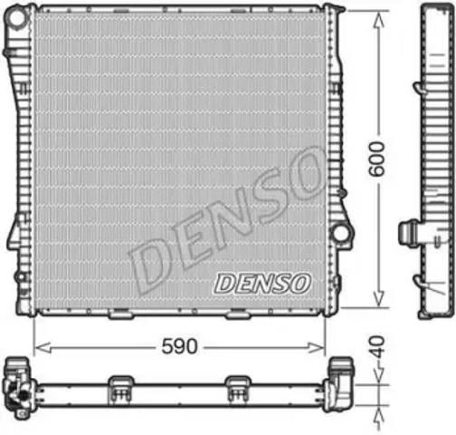 Радиатор системы охлаждения двигателя DRM05112 DENSO