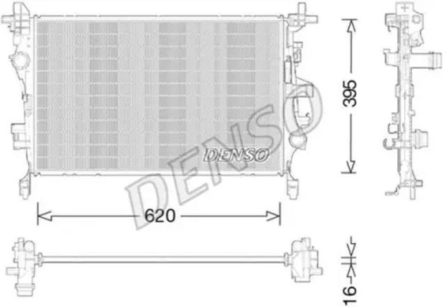 Радиатор водяной DRM09044 DENSO