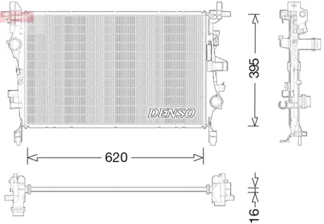 DENSO DRM09044 Радиатор охлаждения двигателя в наличии Львов