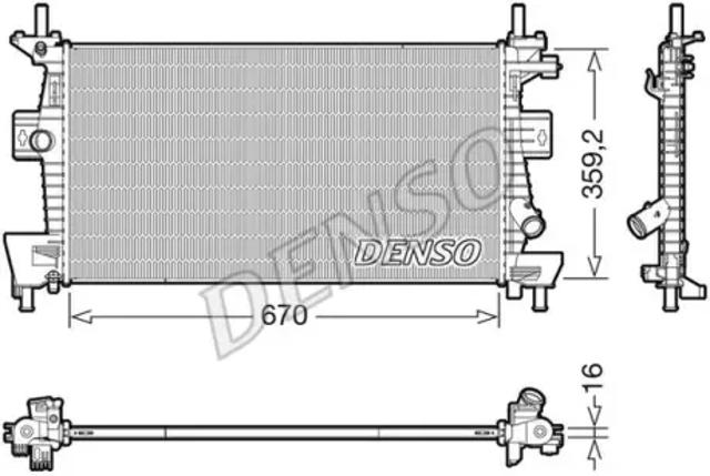 DENSO DRM10114 Радиатор охлаждения двигателя в наличии Днепр