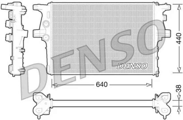 Радиатор системы охлаждения двигателя DRM12008 DENSO