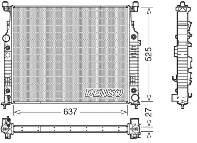Радиатор системы охлаждения двигателя DRM17056 DENSO
