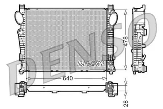 Радиатор охлаждения двигателя DRM17093 DENSO