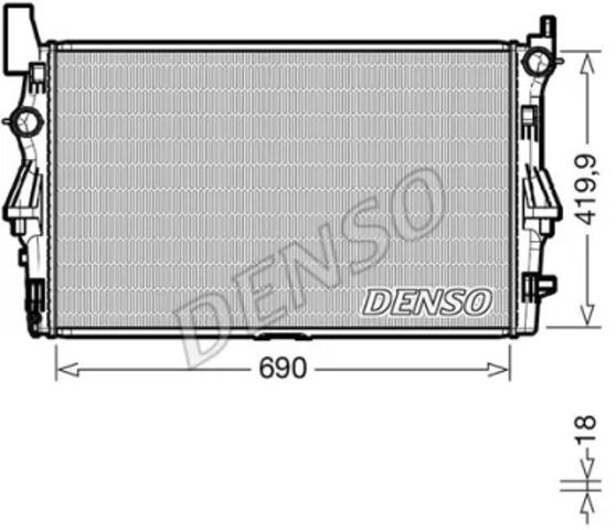Радиатор водяной DRM17114 DENSO