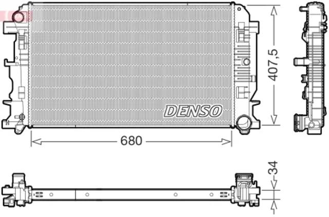 Радиатор охлаждения двигателя DRM17117 DENSO