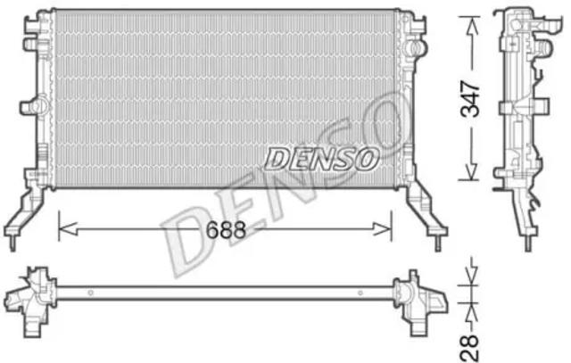 Радиатор системы охлаждения двигателя DRM23039 DENSO