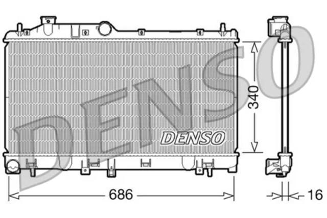 DENSO DRM36007 Радиатор охлаждения двигателя в наличии Житомир
