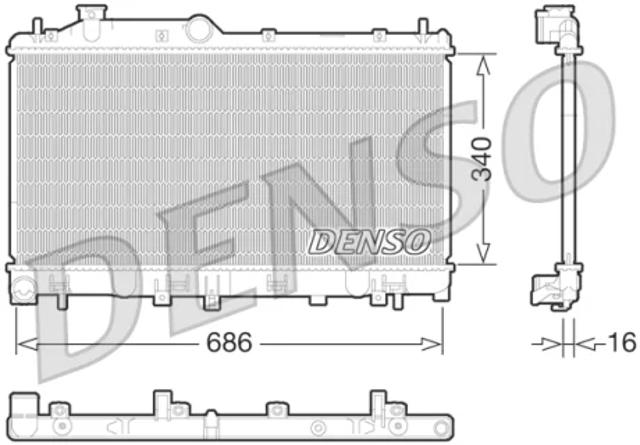Радиатор основной DRM36013 DENSO