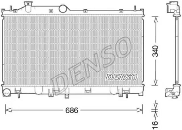 Радиатор водяной DRM36021 DENSO