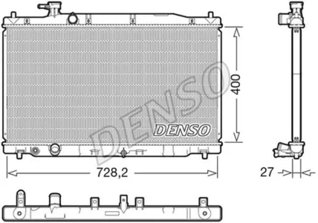 DRM40050 DENSO Радиатор охлаждения двигателя купить в Винница