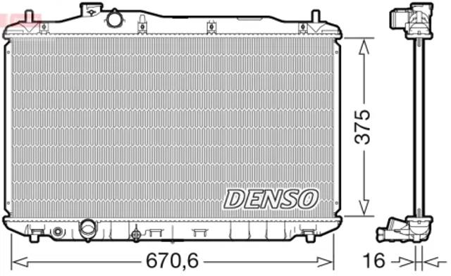 Радиатор охлаждения DRM40105 DENSO