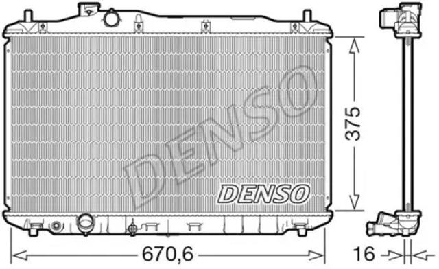 DRM40105 DENSO Радиатор охлаждения двигателя купить в Черкассы