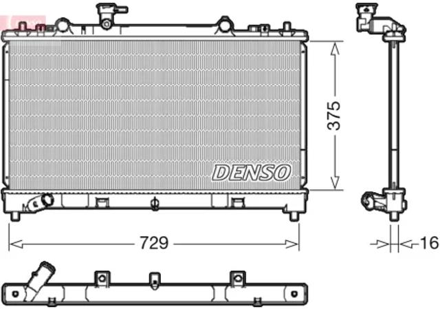 DENSO DRM44038 Радиатор охлаждения двигателя в наличии Николаев