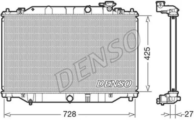 Радиатор охлаждения двигателя DRM44040 DENSO