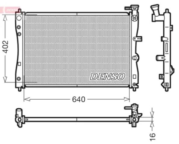 Радиатор системы охлаждения двигателя DRM45005 DENSO