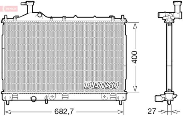 Радиатор водяной DRM45042 DENSO