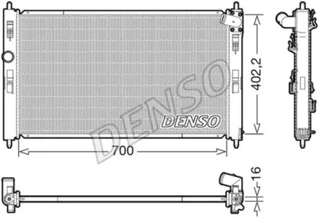 Радиатор охлаждения двигателя DRM45050 DENSO