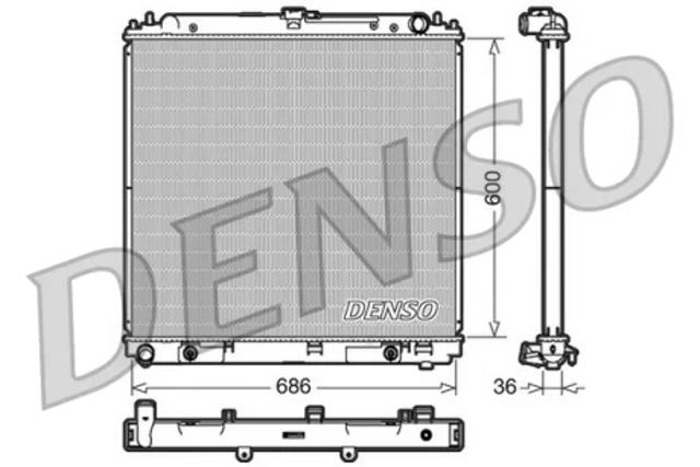 Радиатор охлаждения двигателя DRM46032 DENSO