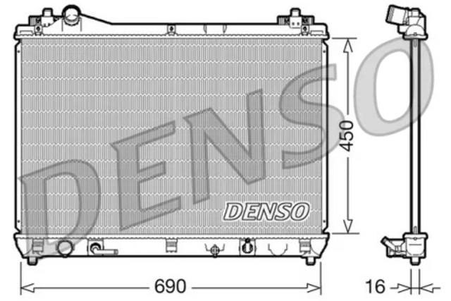 Радиатор системы охлаждения двигателя DRM47017 DENSO