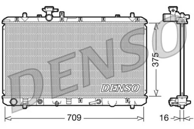Радиатор охлаждения двигателя DRM47024 DENSO