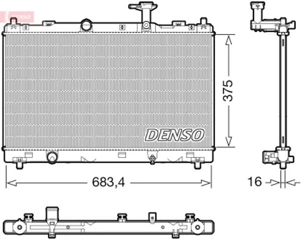 Радиатор охлаждения двигателя DRM47038 DENSO