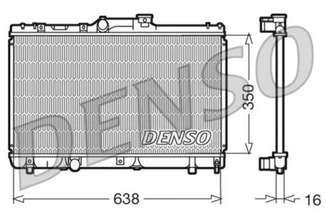 Радиатор системы охлаждения двигателя DRM50013 DENSO