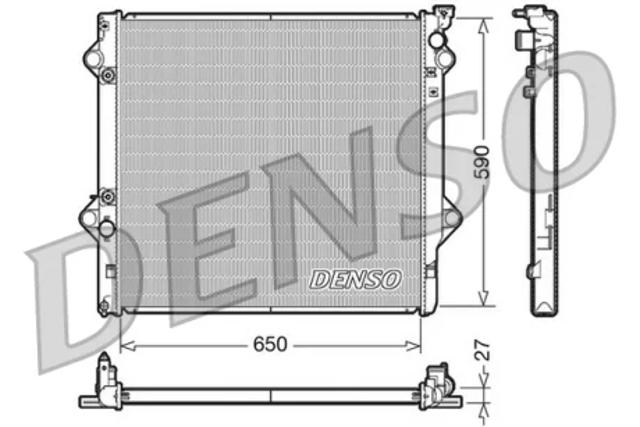 Радиатор системы охлаждения двигателя DRM50047 DENSO