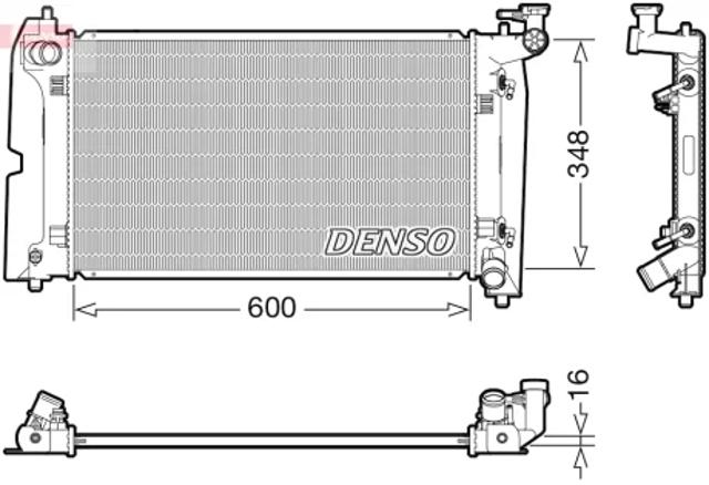 Радиатор системы охлаждения двигателя DRM50111 DENSO