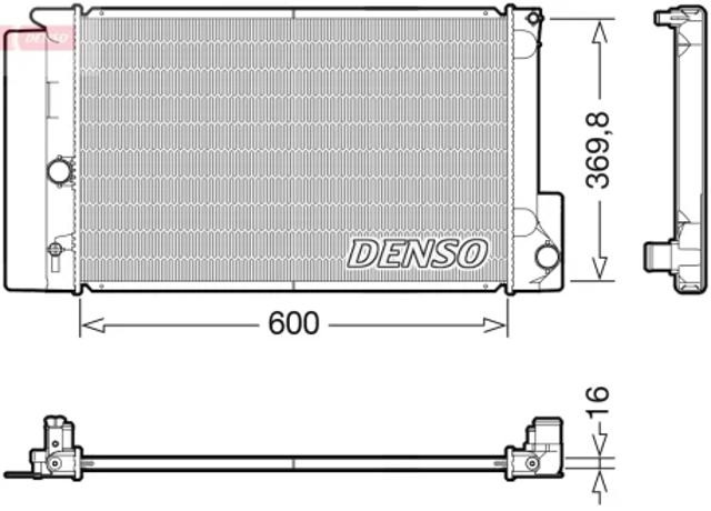 Радиатор основной DRM50126 DENSO
