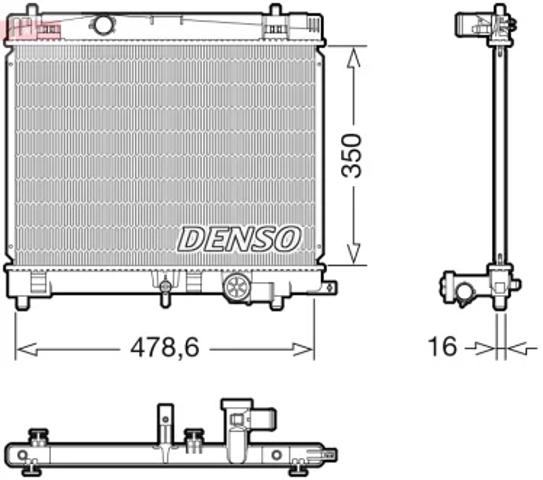 Радиатор системы охлаждения двигателя DRM50137 DENSO
