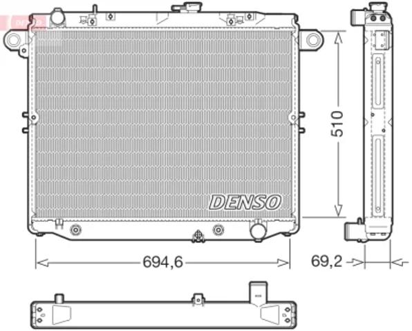 Радиатор охлаждения двигателя DRM50148 DENSO