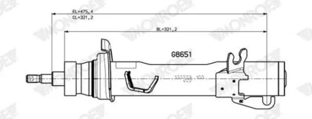 Стойка передняя правая G8651 MONROE