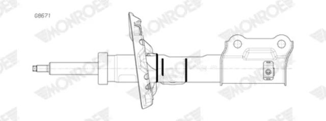 Стойка амортизатора передняя G8671 MONROE