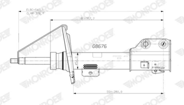 Стойка передняя правая G8676 MONROE