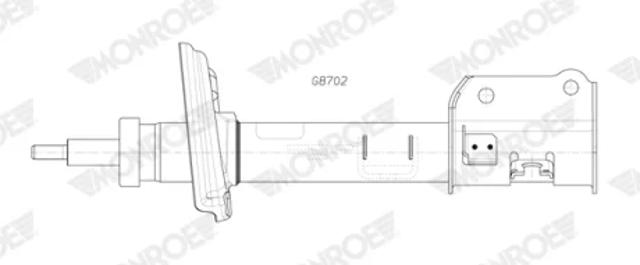 Стойка задняя, левая G8702 MONROE