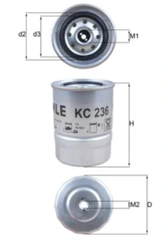 Фильтр топливный KC236 MAHLE