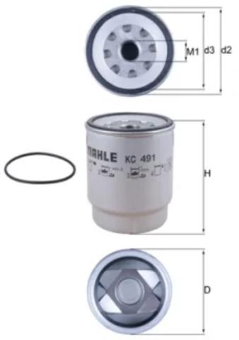 Фильтр топлива KC491D MAHLE