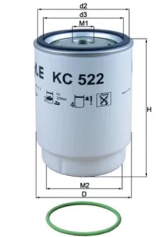 Фильтр топливный KC522D MAHLE