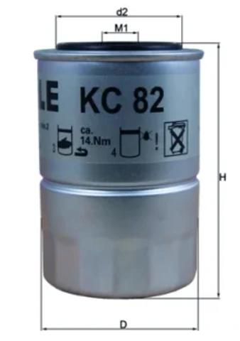 Фильтр топливный KC82D MAHLE