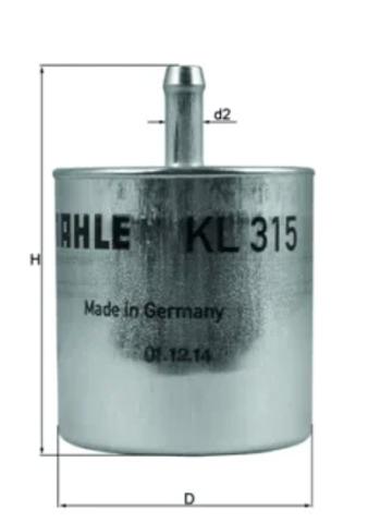 Фильтр топлива KL315 MAHLE