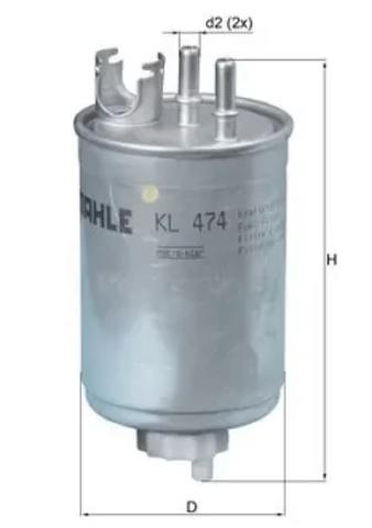 Фильтр тонкой очистки топлива KL474 MAHLE